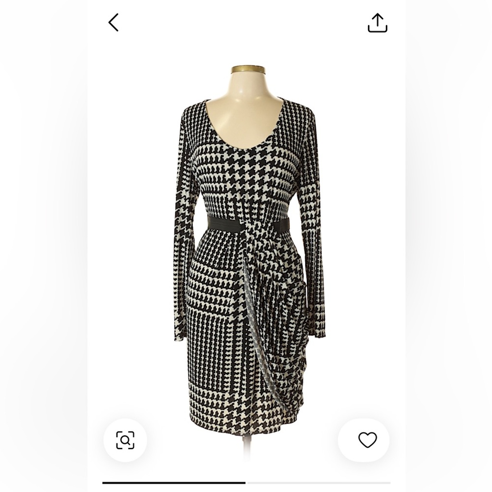 Daisy Fuentes Black and White Houndstooth Dress Final price